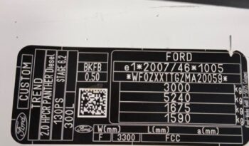 Ford Transit Custom 300 L1H1 2,0 TDCi Trend 96 kW M6 4d. 6 miestny full